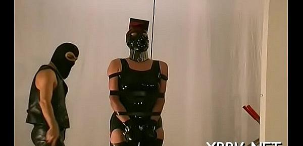  Bare milf gets the tits tied up in amazing bondage sex scenes